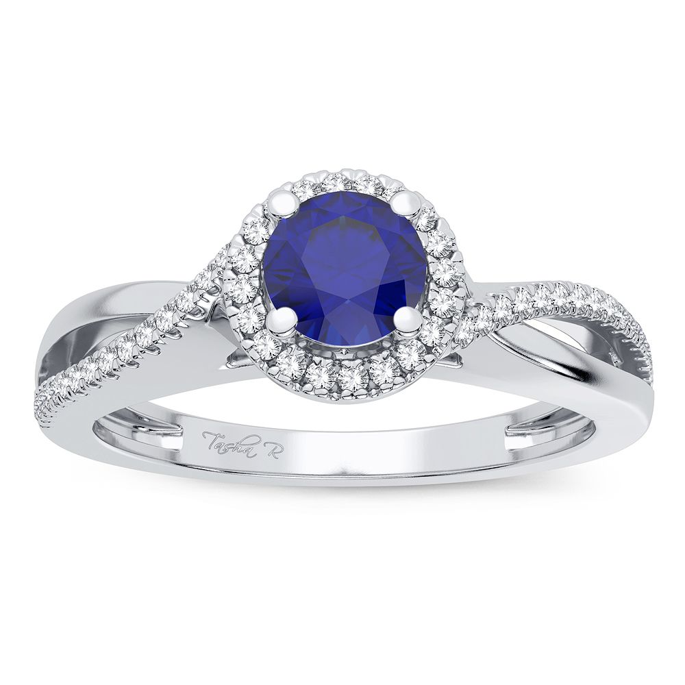 51924_1.jpg 14K 0.10CT Diamond Sapphire Ring - Image 1