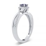 14K 0.10CT Diamond Sapphire Ring - Image 2