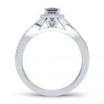 14K 0.10CT Diamond Sapphire Ring - Image 3