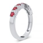 14K 0.10CT Diamond Ruby Band - Image 2