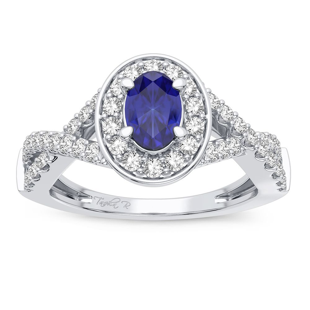 52159_1.jpg 14K 0.40CT Diamond Sapphire Ring - Image 1