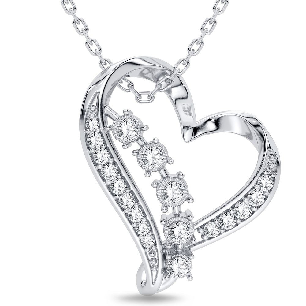 54937_1.jpg 14K 0.15CT Diamond Pendant - Image 1