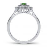 14K 0.25CT Diamond Emerald Ring - Image 3