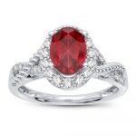 14K 0.25CT Diamond Ring Ruby