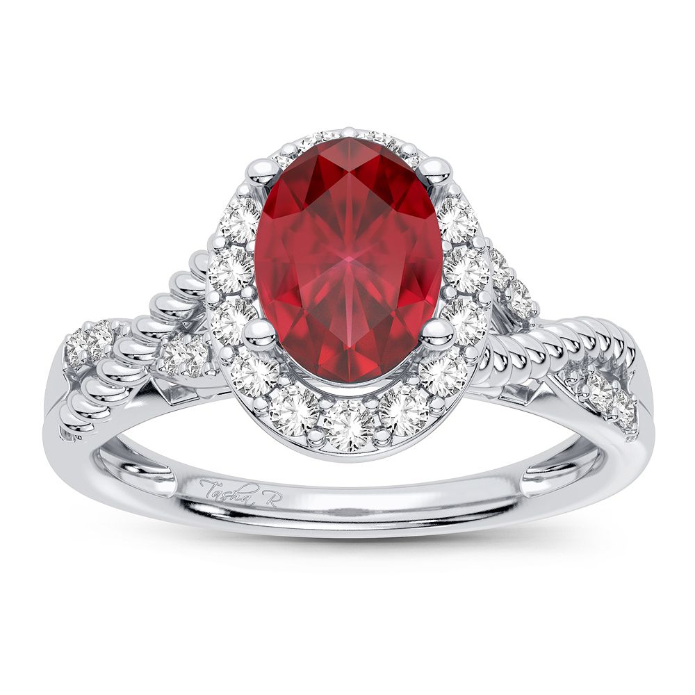 55526_1.jpg 14K 0.25CT Diamond Ring Ruby - Image 1