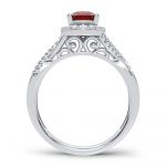 14K 0.25CT Diamond Ring Ruby - Image 3