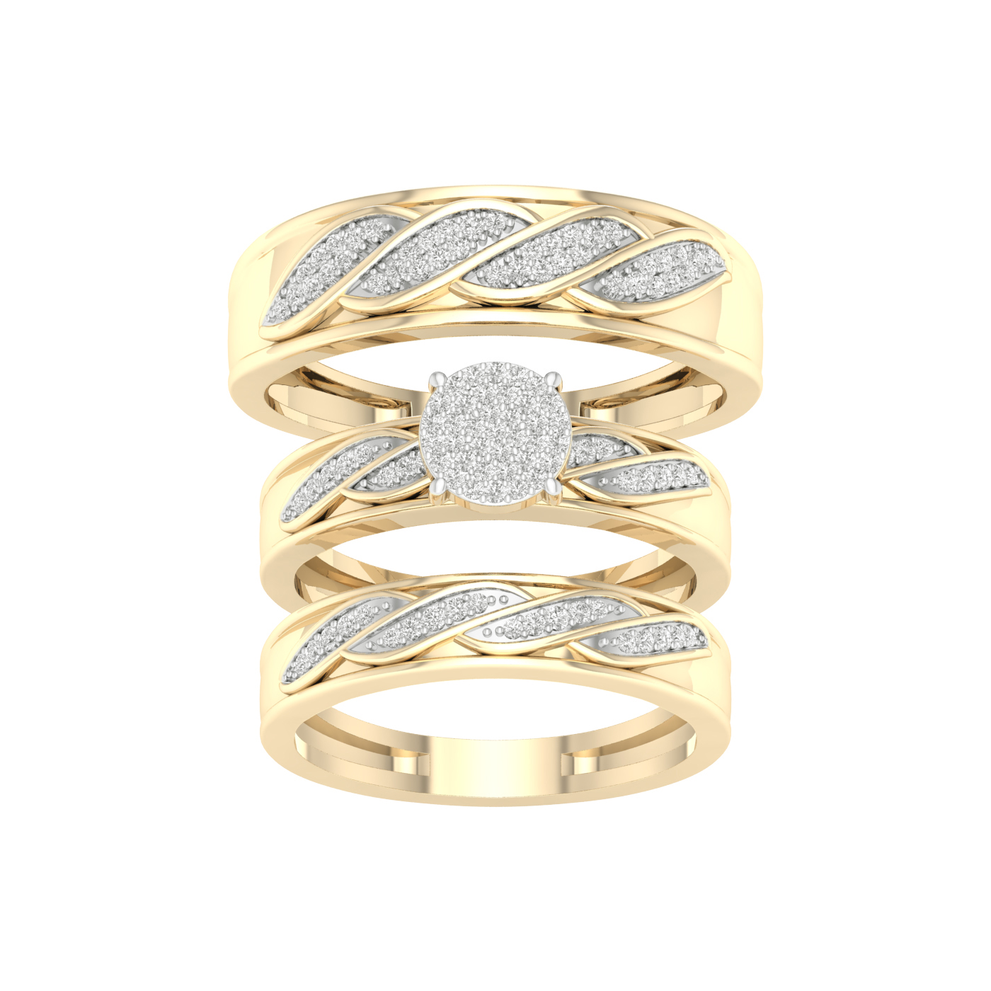 32869_1.jpg 10K 0.33CT Diamond TRIO SET - Image 1