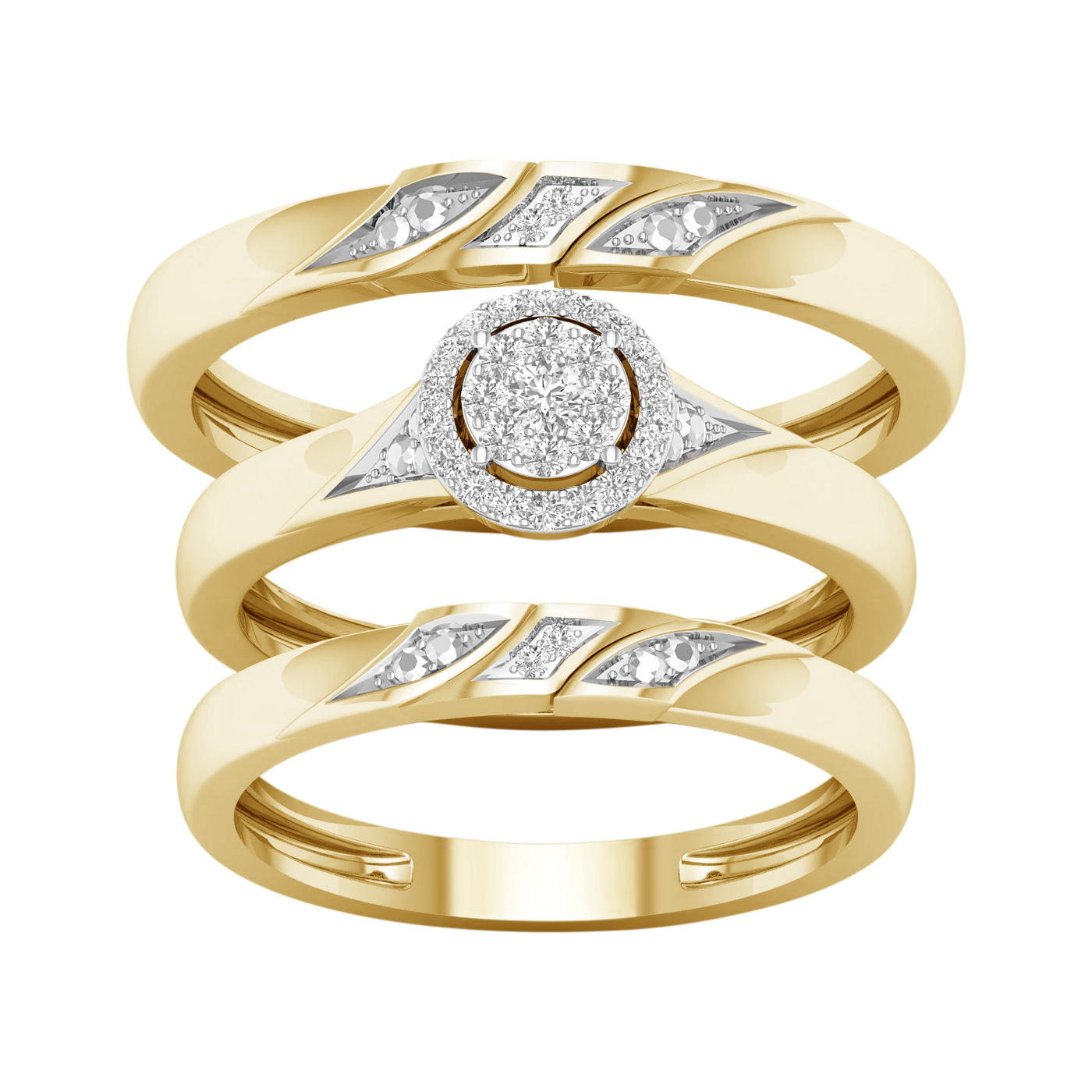 52551.jpg 10K 0.07CT DIAMOND TRIO SET - Image 1